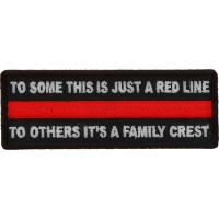 To Some This is Just a Red Line To Others It's a Family Crest Patch