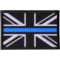 UK Flag Patch with Blue Line for Police