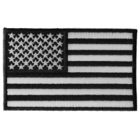 Us Flag Black White Patch 4 Inch | Embroidered Patches
