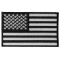 US Flag Black White Patch 4 Inch