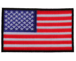 Us Flag Patch 4 Inch Black Border | Embroidered Patches