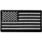US Flag Patch Black and White 3 Inch