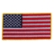 US Flag Patch Gold Border 2.5 Inch