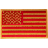 US Flag Patch Red Yellow Marine Colors