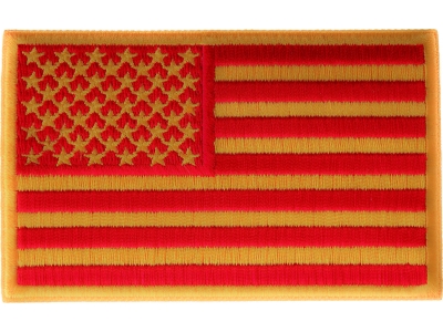 US Flag Patch Red Yellow Marine Colors