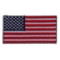 US Flag Patch Silver Border 2 Inch