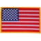 US Flag Patch Small Yellow Border 3 Inch