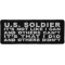 US Soldier It's not like I can and others can't It's that I Did and Others Didn't Patch