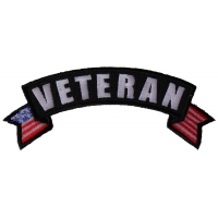 Veteran Upper Rocker with US Flag Small Patch