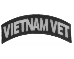 Vietnam Vet Patch White Rocker | US Military Vietnam Veteran Patches