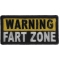 Warning Fart Zone Funny Iron on Patch