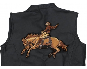 Cowboy on Horse Large Jacket Patch