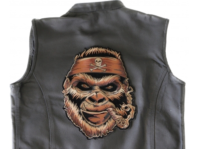 Large Gorilla Back Patch Smoking Cigar