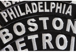 Shop Iron on City Name Biker Patches