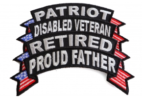 Shop Small American Flag Tipped Rocker Biker Patches