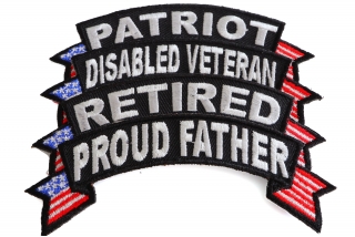 Shop Small American Flag Tipped Rocker Biker Patches Shop Small American Flag Tipped Rocker Biker Patches