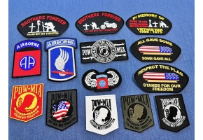 Iron on Military Patches Embroidered for Bikers and Vets
