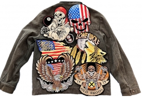 Large Iron on Patches Embroidered for back of Jackets and Vests