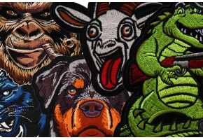 Iron on Patches with Embroidered Wild Animals