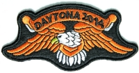 Daytona 2014 Orange Downwing Eagle Patch Daytona 2014 Orange Downwing Eagle Patch