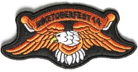 Biketoberfest 2014 Orange Downwing Eagle Biker Patch | Embroidered Patches