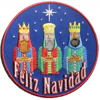 Feliz Navidad 3 Wise Men Merry Christmas Patch | Embroidered Patches
