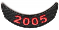 2005 Lower Year Rocker Patch In Red