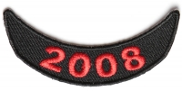 2008 Lower Year Rocker Patch In Red