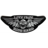 Live Fast Ride Hard Skull Large Patch | Embroidered Biker Patches