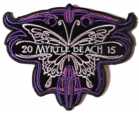 Myrtle Beach 2015 Patch Purple Butterfly Myrtle Beach 2015 Patch Purple Butterfly