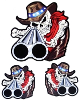 Cowboy Skull Shotgun Barrel Sticker