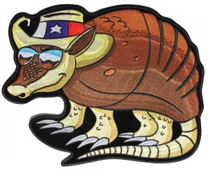 Large Texas Armadillo Back Patch