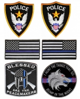 Set Of 6 Police Patches For Halloween Costume | Embroidered Patches Set Of 6 Police Patches For Halloween Costume | Embroidered Patches