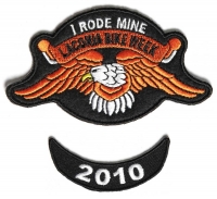 Laconia 2010 I Rode Mine Eagle 2 Piece Bike Week Patch Laconia 2010 I Rode Mine Eagle 2 Piece Bike Week Patch