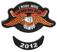 Laconia 2012 I Rode Mine Eagle 2 Piece Bike Week Patch