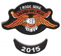 Laconia 2015 I Rode Mine Eagle 2 Piece Bike Week Patch Laconia 2015 I Rode Mine Eagle 2 Piece Bike Week Patch