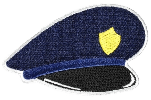 Police Cap Iron on Patch