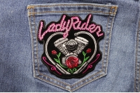 Lady Rider Chain Engine Rose Patch Lady Rider Chain Engine Rose Patch