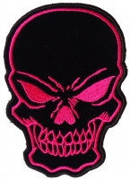 Black Pink Skull Patch