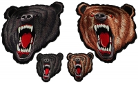 Brown and Black Bears Small and Large Set of 4 Patches Brown and Black Bears Small and Large Set of 4 Patches