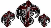 Dragon Around Red Cross Small Medium and Large 3 Piece Patch Set Dragon Around Red Cross Small Medium and Large 3 Piece Patch Set