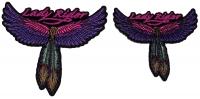Lady Rider Small and Medium with Pink Wings set of 2 Patches Lady Rider Small and Medium with Pink Wings set of 2 Patches