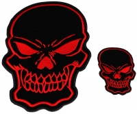 Red Skulls Small and Large set of 2 Patches Red Skulls Small and Large set of 2 Patches