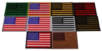 Set of 10 American Flag Patches in Various Colors