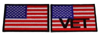 Set of 2 American Flag Patches with Black Borders for Vets Set of 2 American Flag Patches with Black Borders for Vets