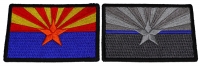 Set of 2 Arizona State Flag Patches in Color and Blue Stripe Set of 2 Arizona State Flag Patches in Color and Blue Stripe