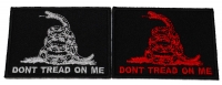 Set of 2 Don't Tread on Me Patches White and Red Embroidery Set of 2 Don't Tread on Me Patches White and Red Embroidery