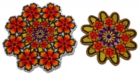 Set of 2 Kaleidoscope Flower Patches