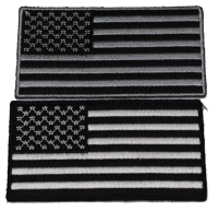 Set of 2 Monochrome American Flag Patches Set of 2 Monochrome American Flag Patches