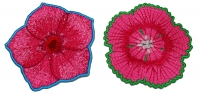 Set of 2 Pink Flower Patches